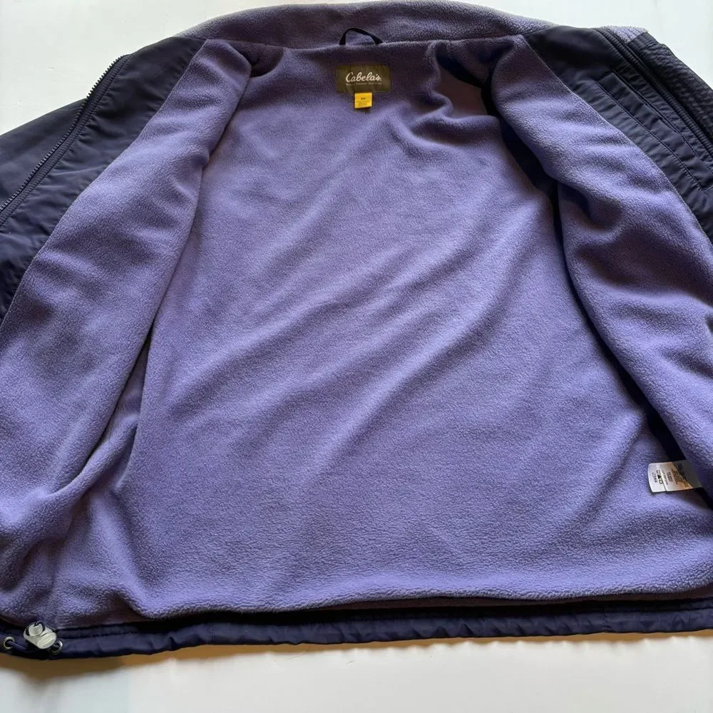 Cabela's Women's Purple Jacket Full Zip Fleece Lined Size Small